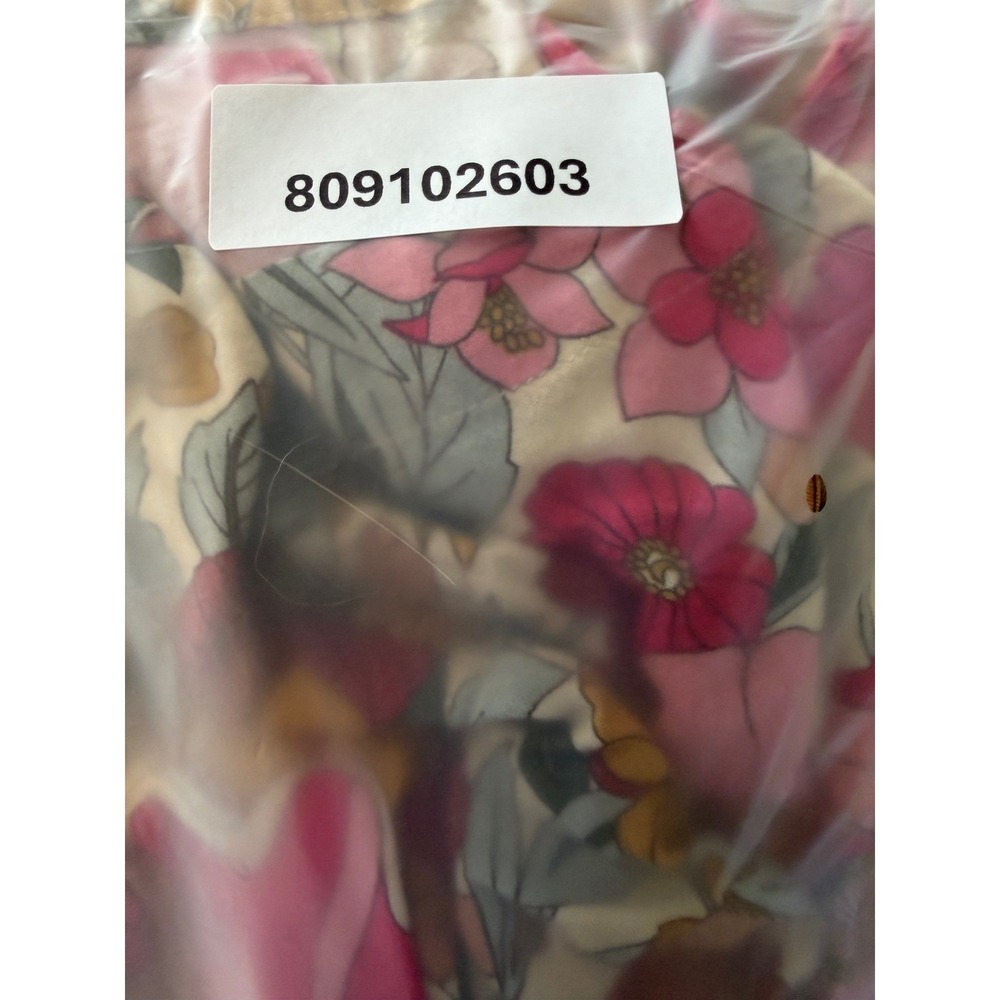 Natural Life Floral Kimono Robe L/XL Pink Mustard Yellow Boho Duster Coverup - Picture 8 of 9
